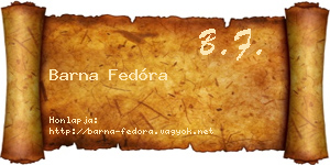 Barna Fedóra névjegykártya